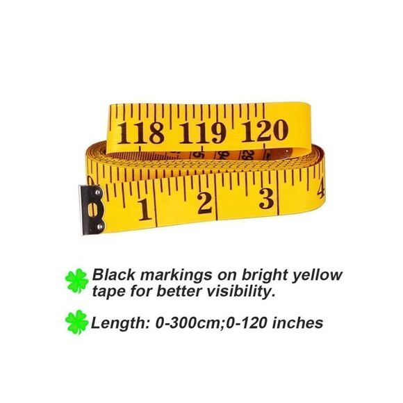 Soft Yellow Tape Measure Bundle Sewing DIY Home Office (2 Pack) - Picture 2 of 3